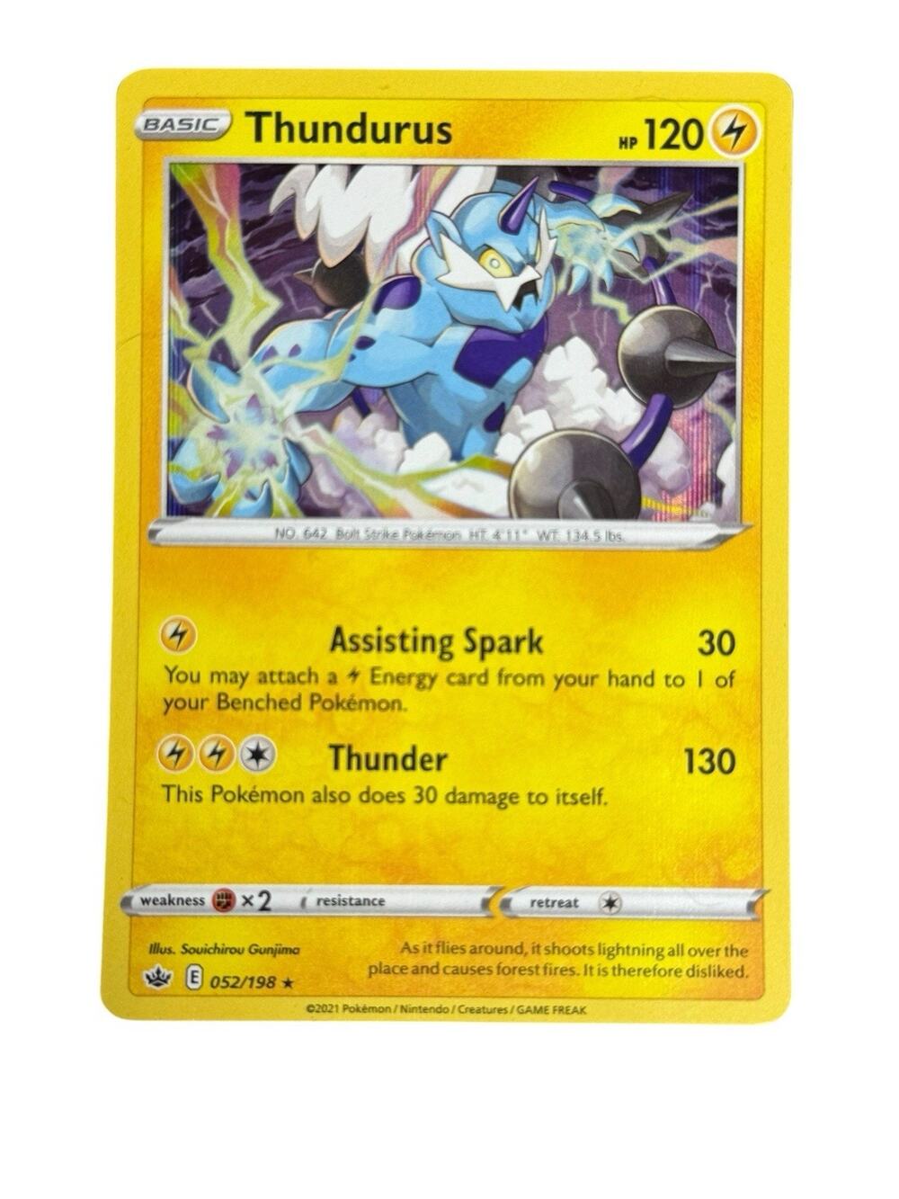 Thundurus 052/198 Chilling Reign Pokemon Card Traditional Holo